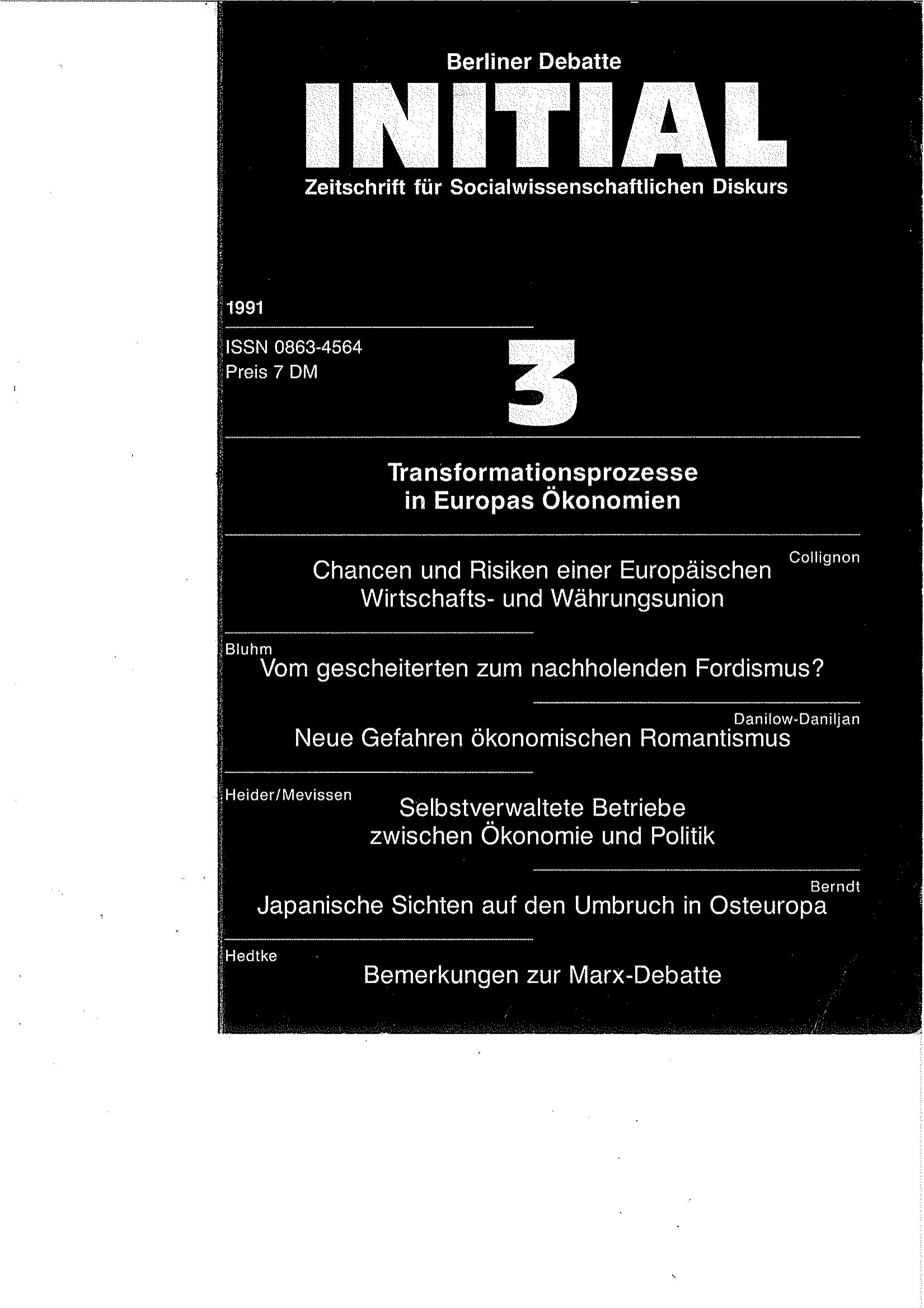 Transformationsprozesse in Europas Ökonomien