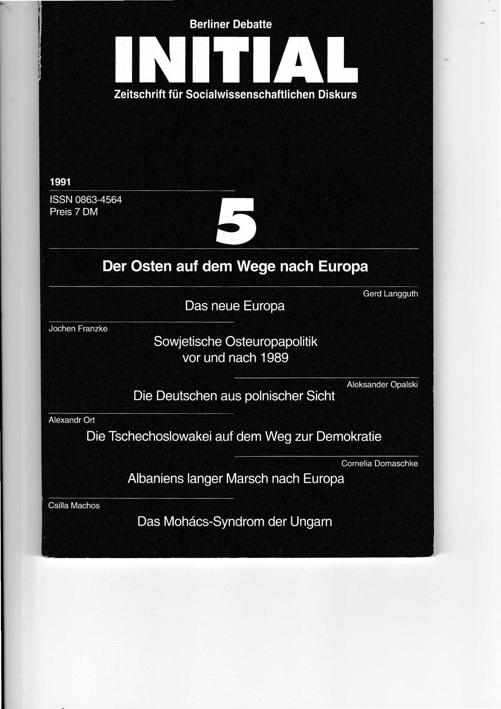 Der Osten auf dem Weg nach Europa