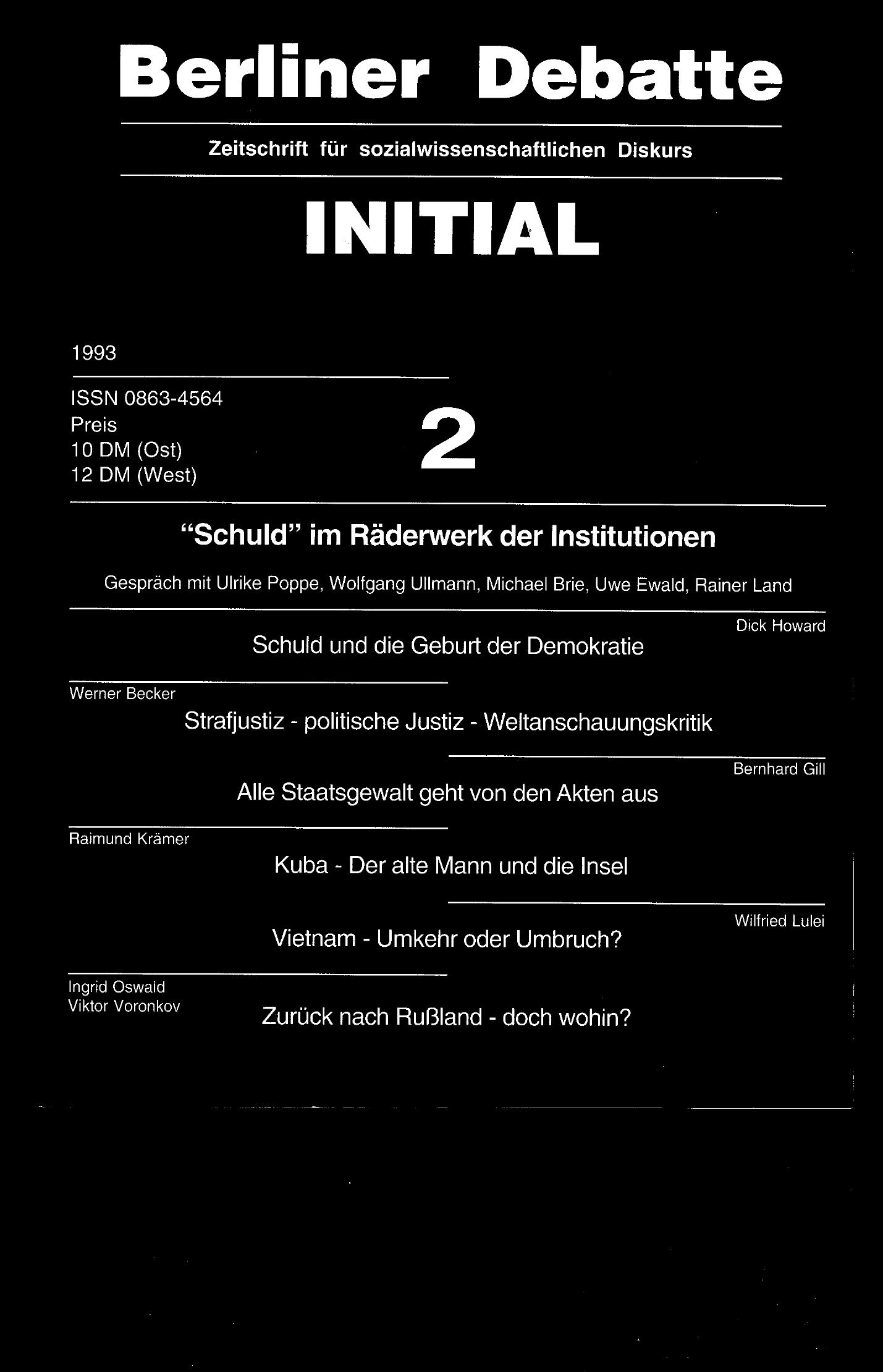 Schuld im Räderwerk der Institutionen