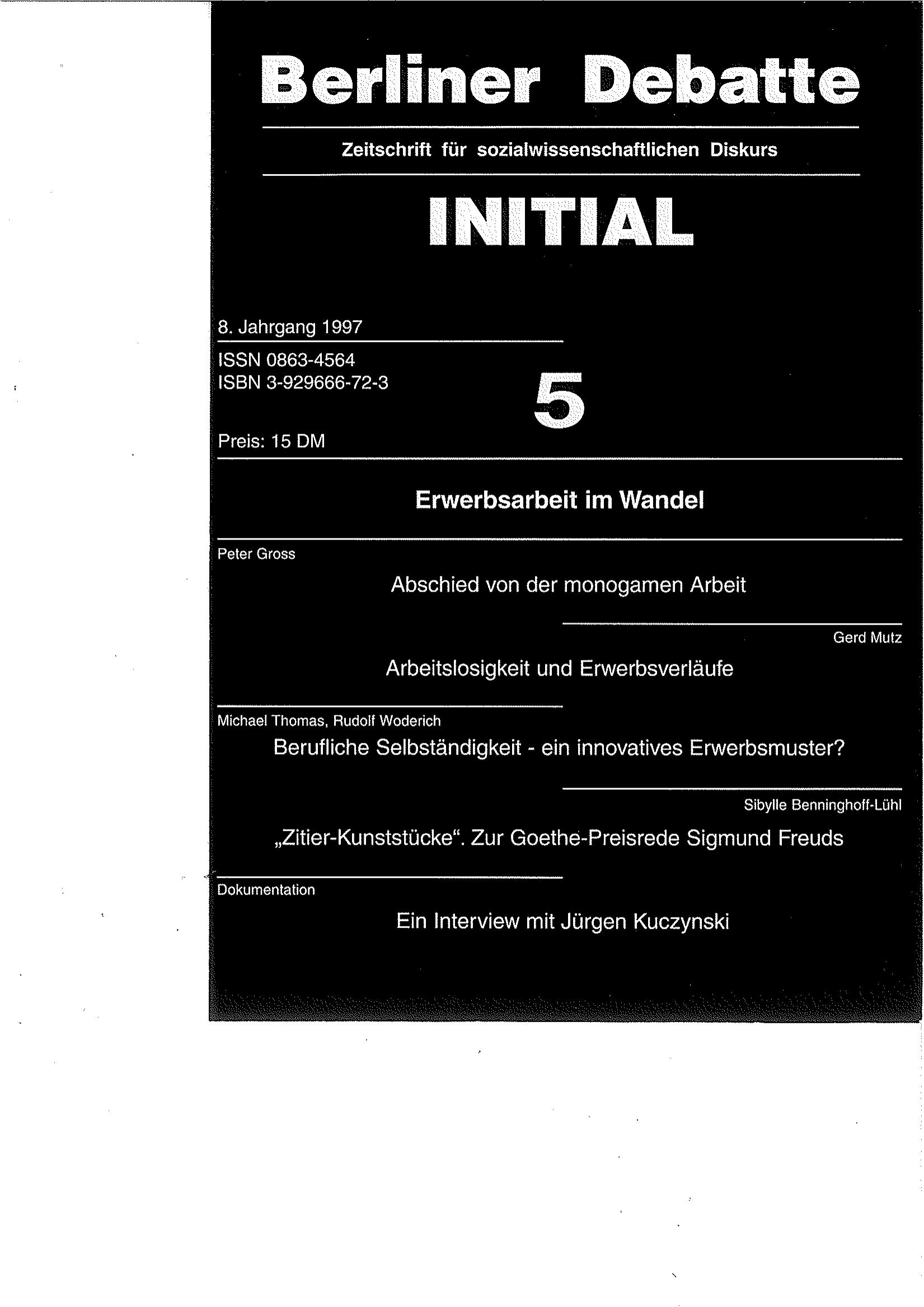 Erwerbsarbeit im Wandel