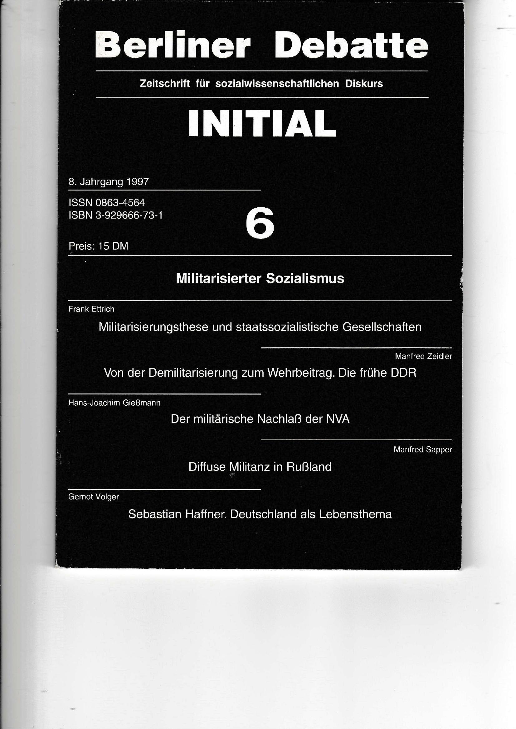 Militarisierter Sozialismus