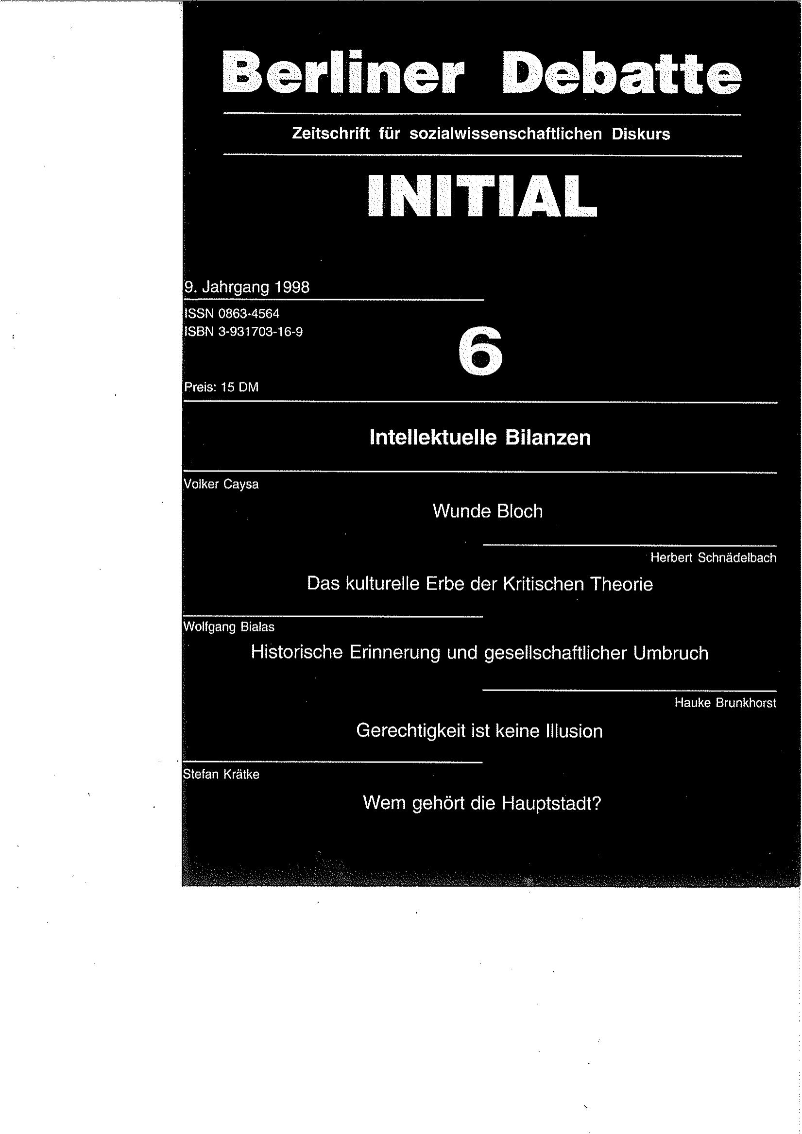 Intellektuelle Bilanzen