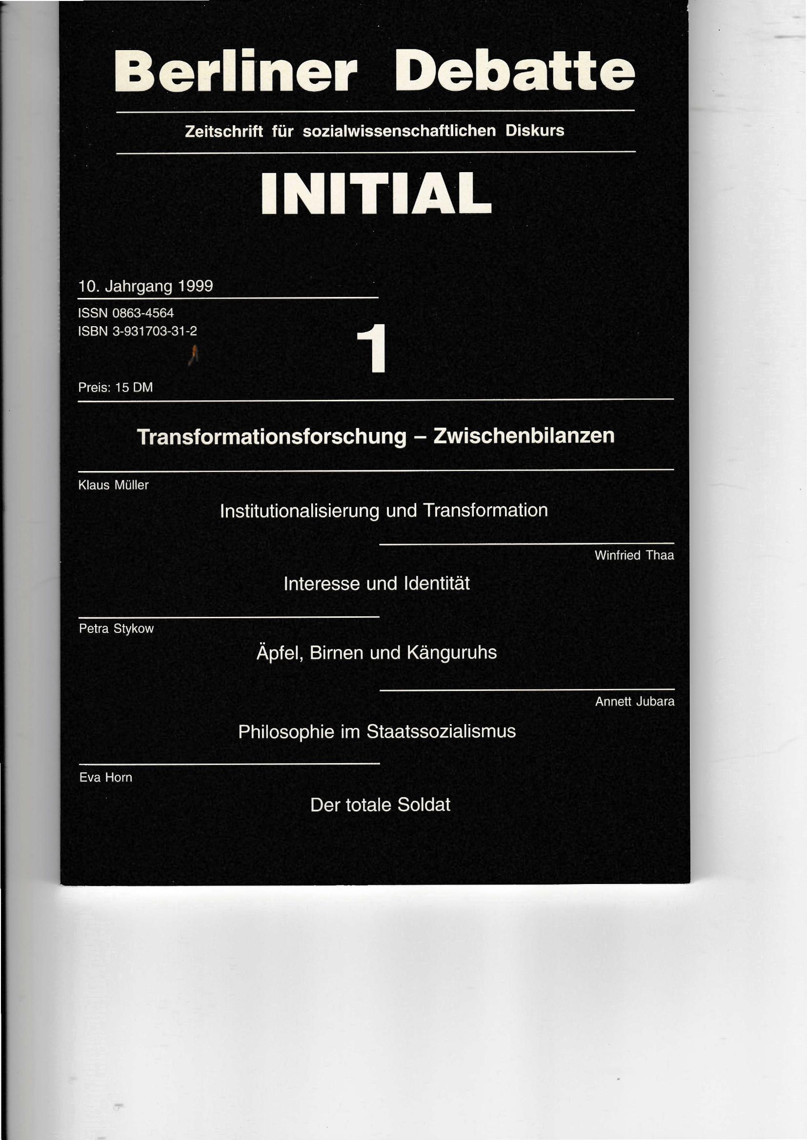 Transformationsforschung Zwischenbilanzen