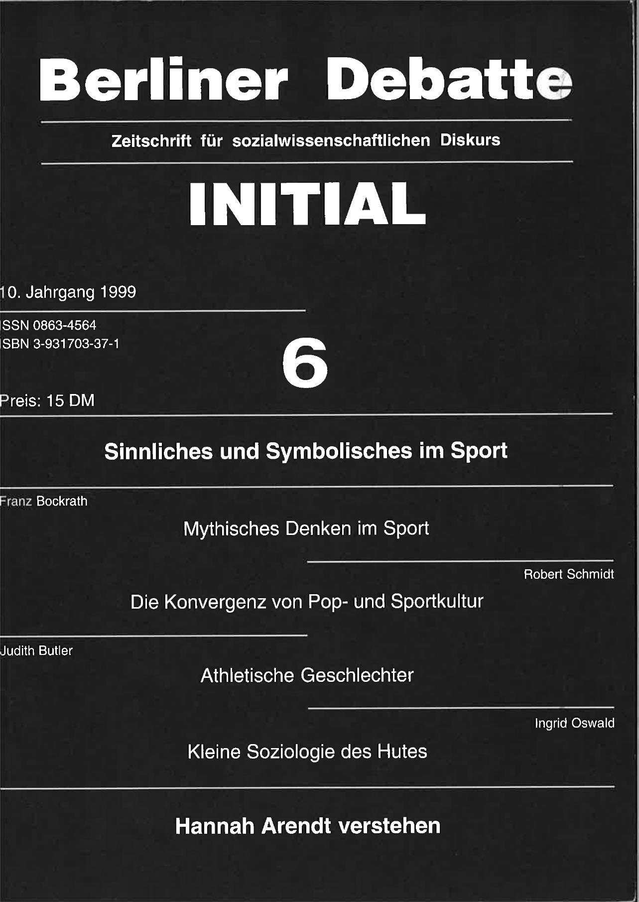 Sinnlicher Eindruck und symbolischer Ausdruck im Sport