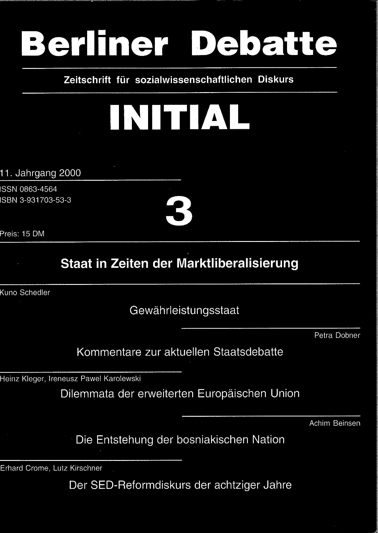 Staat in Zeiten der Marktliberalisierung