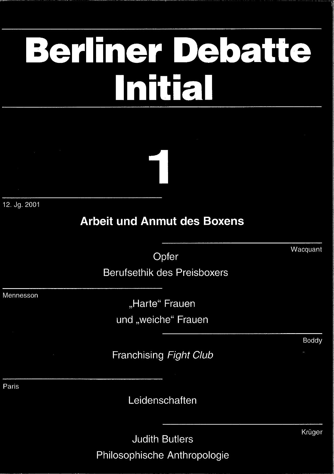 Arbeit und Anmut des Boxens