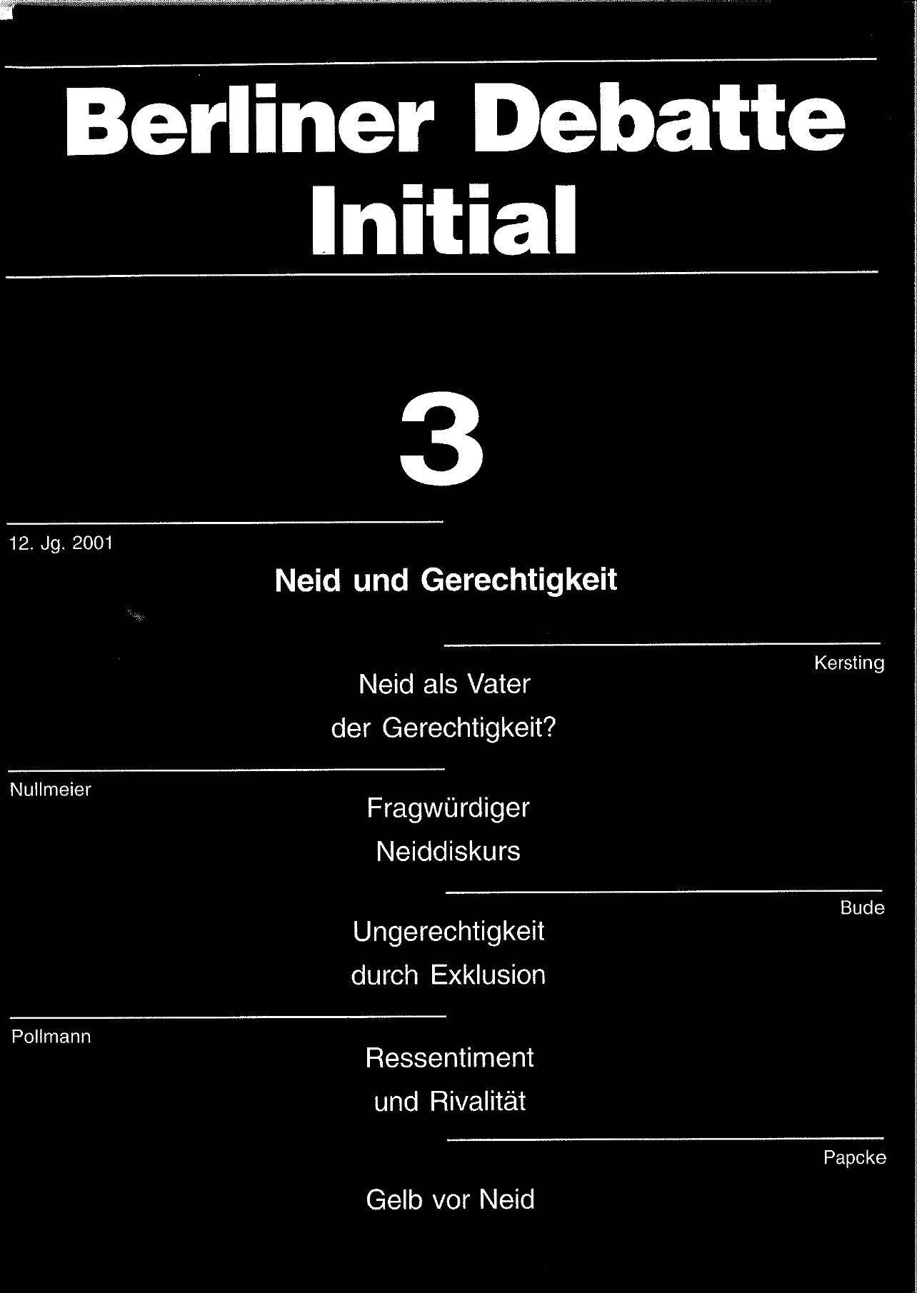 Neid und Gerechtigkeit