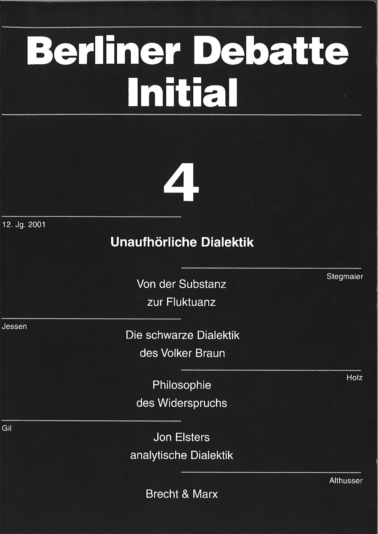 Unaufhörliche Dialektik