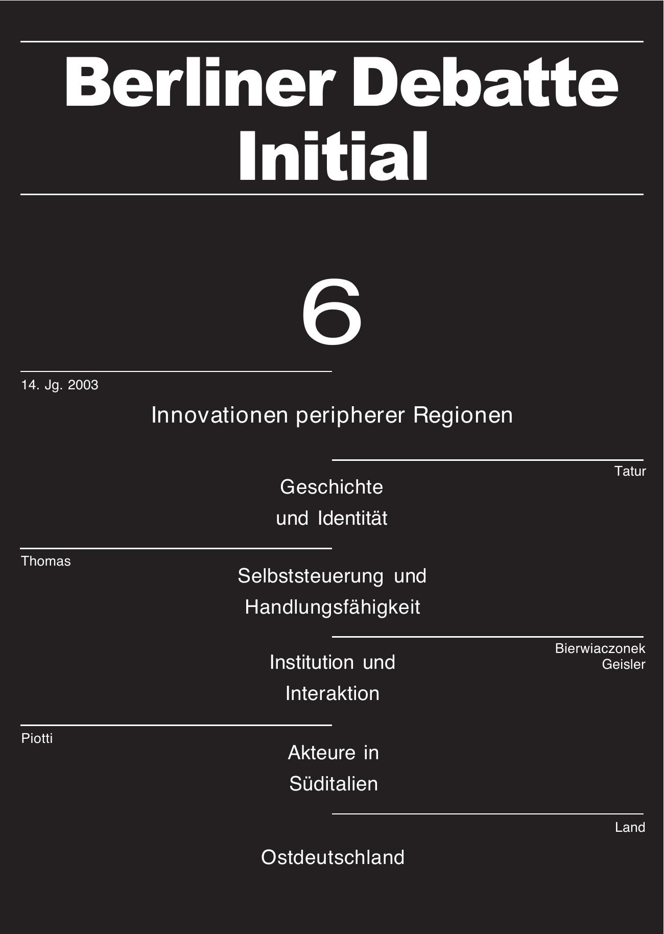 Innovationen peripherer Regionen