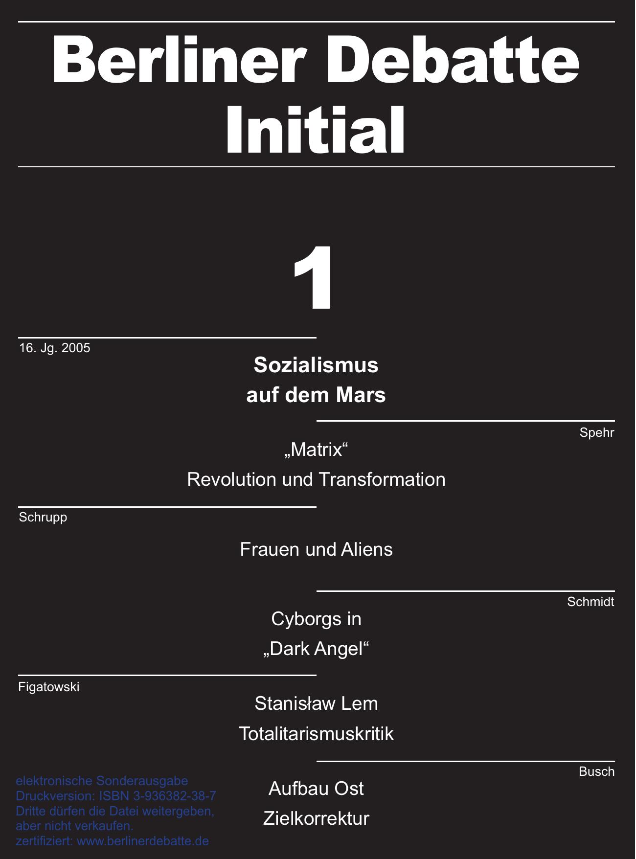 Sozialismus auf dem Mars