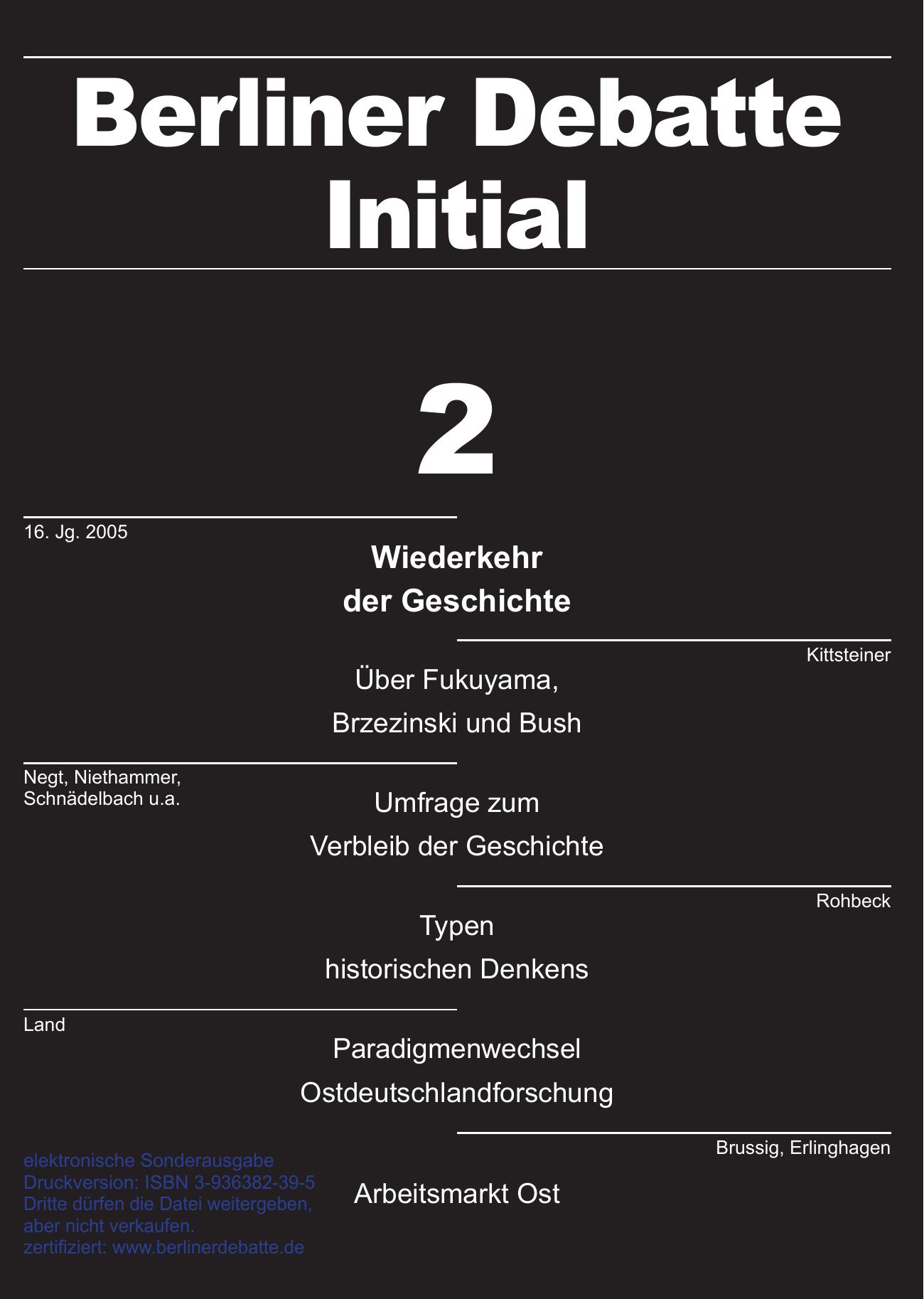 Wiederkehr der Geschichte