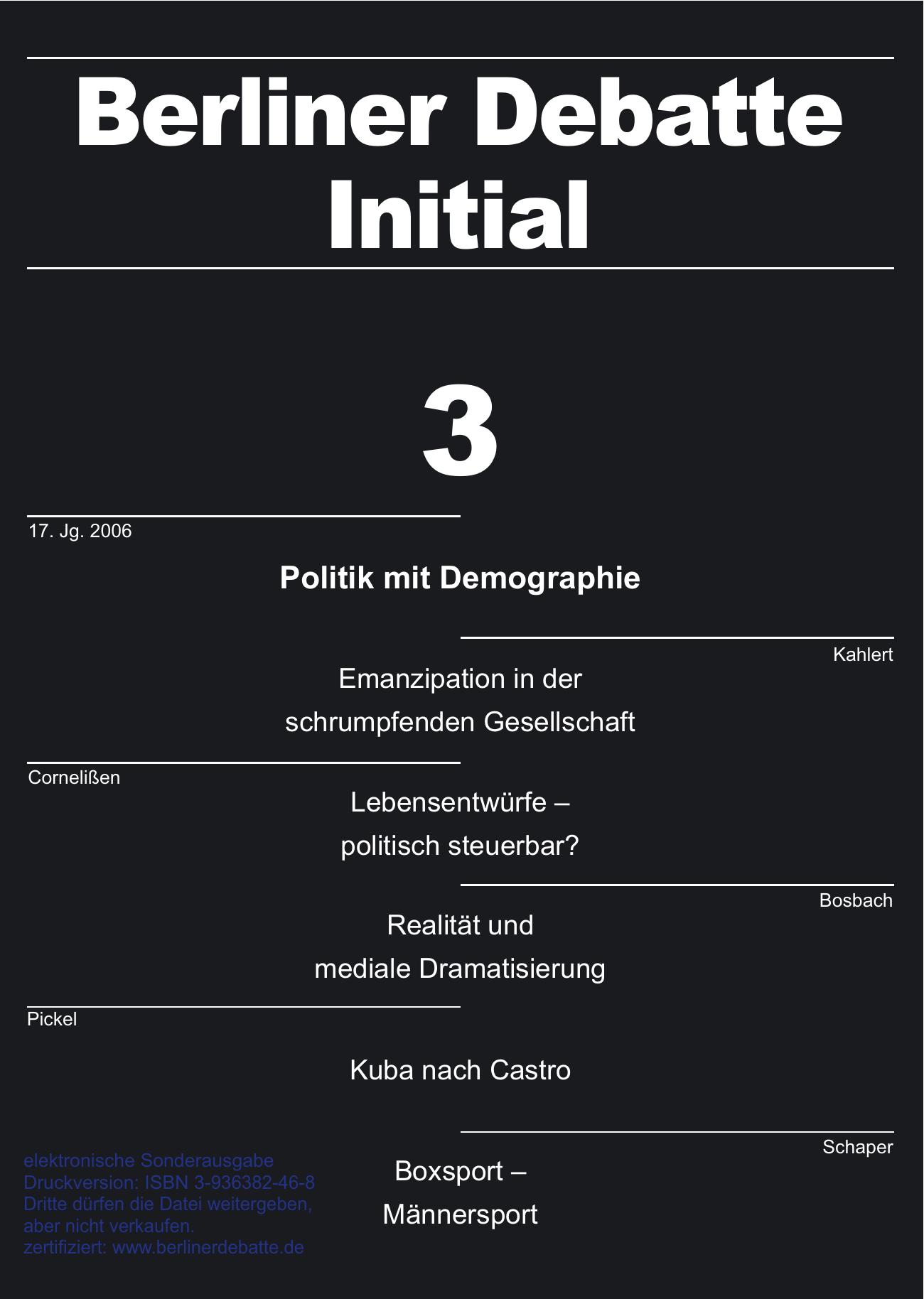 Politik mit Demographie