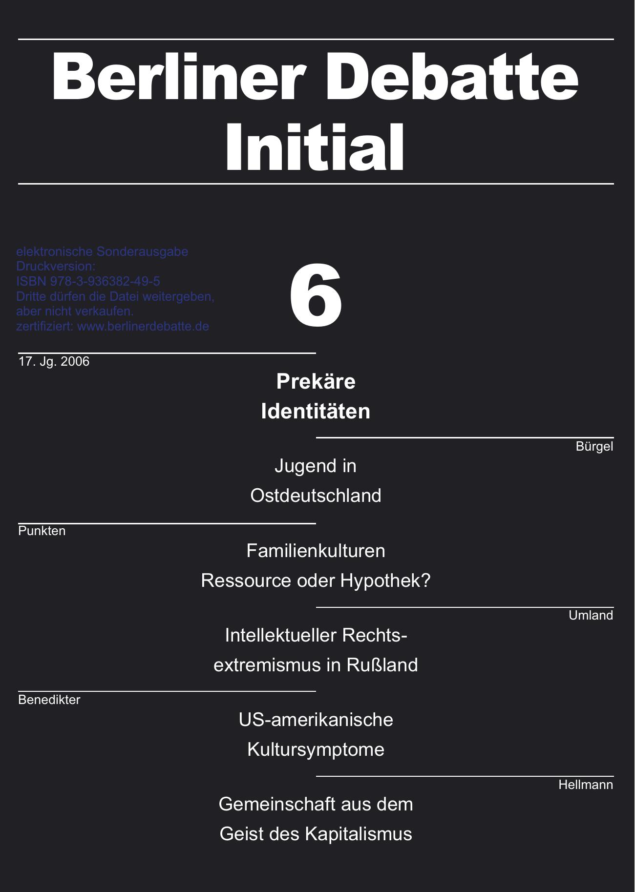 Prekäre Identitäten