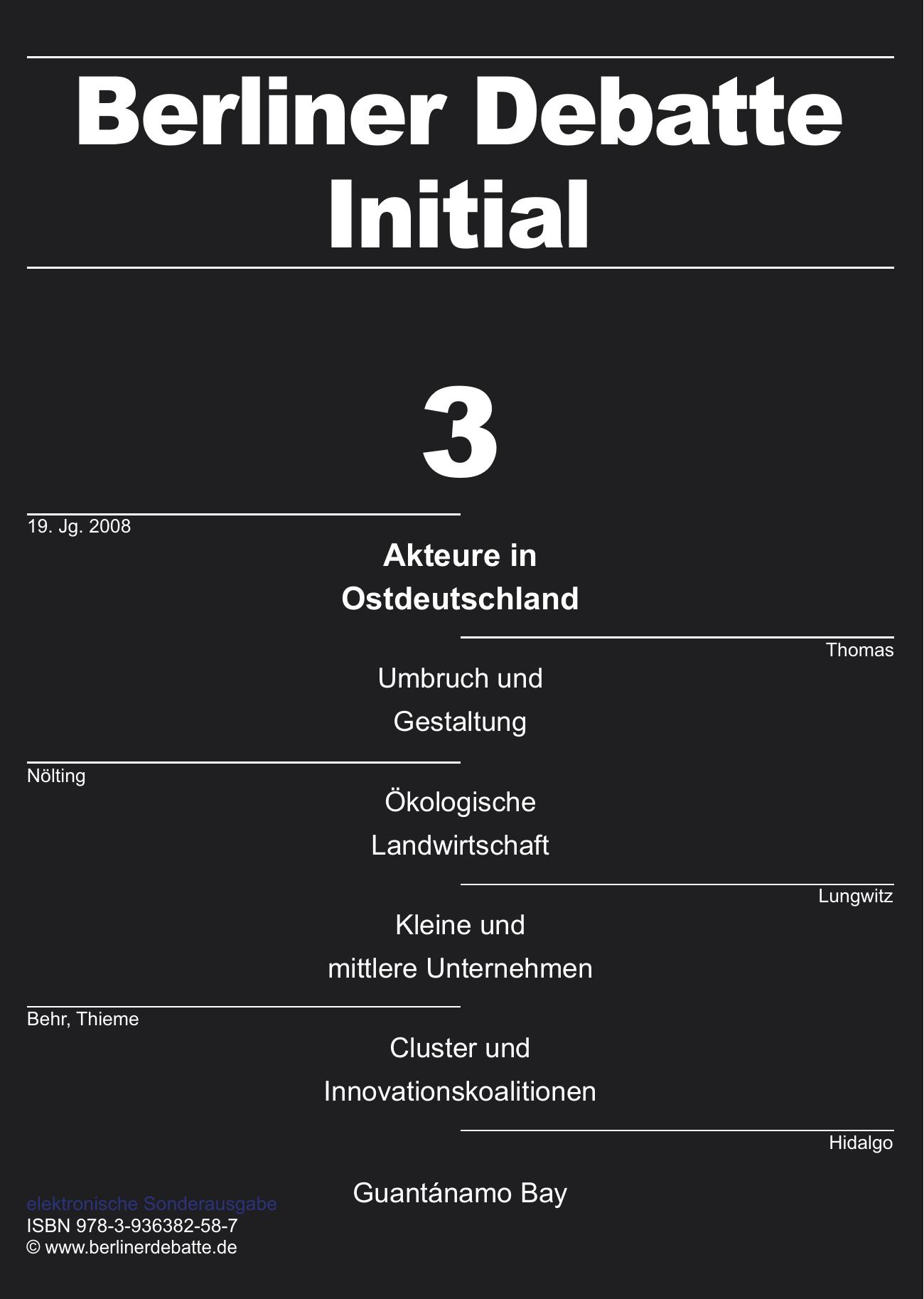 Akteure in Ostdeutschland