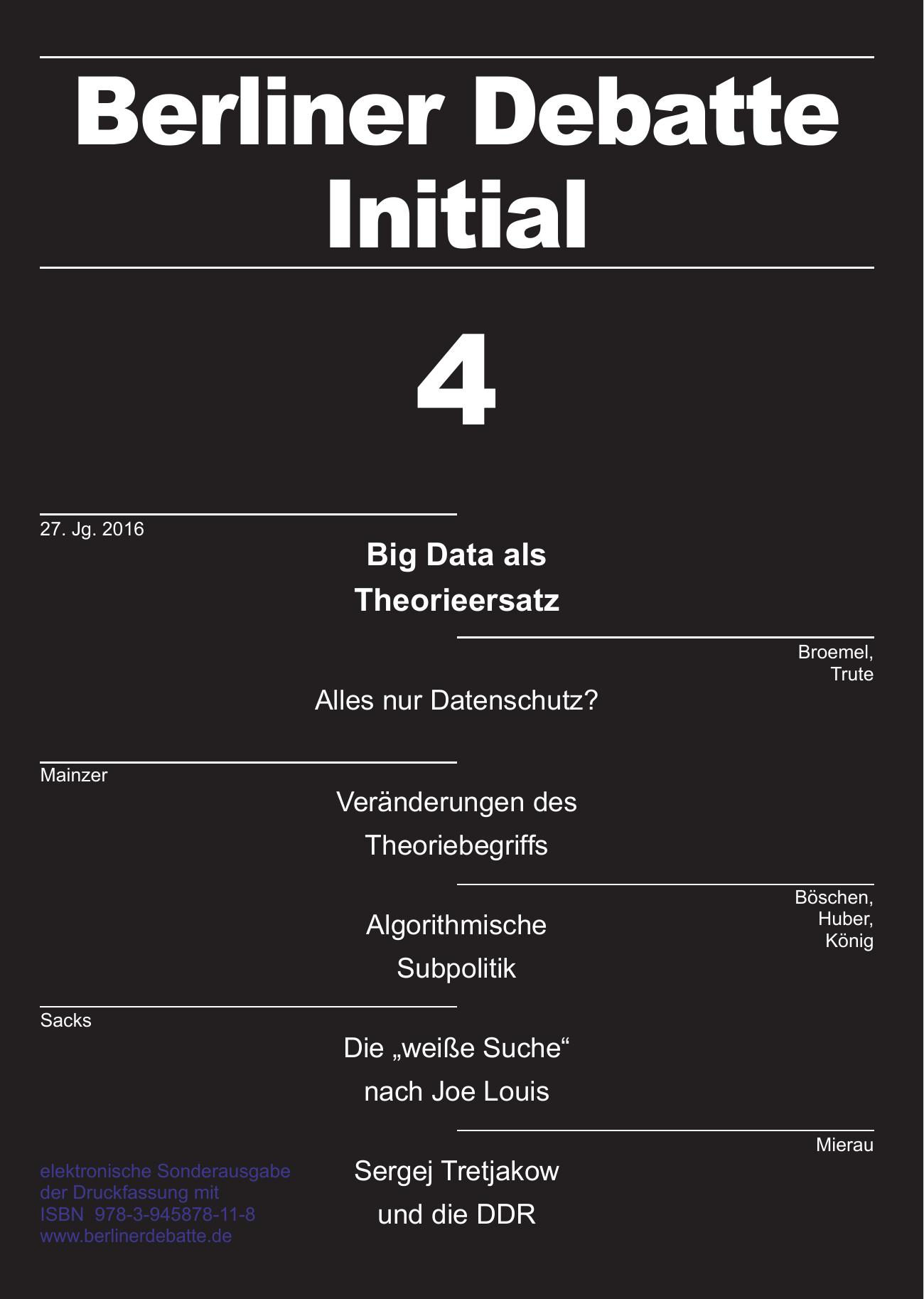 Big Data als Theorieersatz